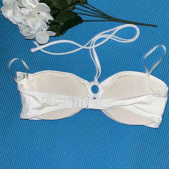 Aerie Banded High Cut Cheeky Bikini Bottom set top white & bikini floral… - Picture 12 of 16